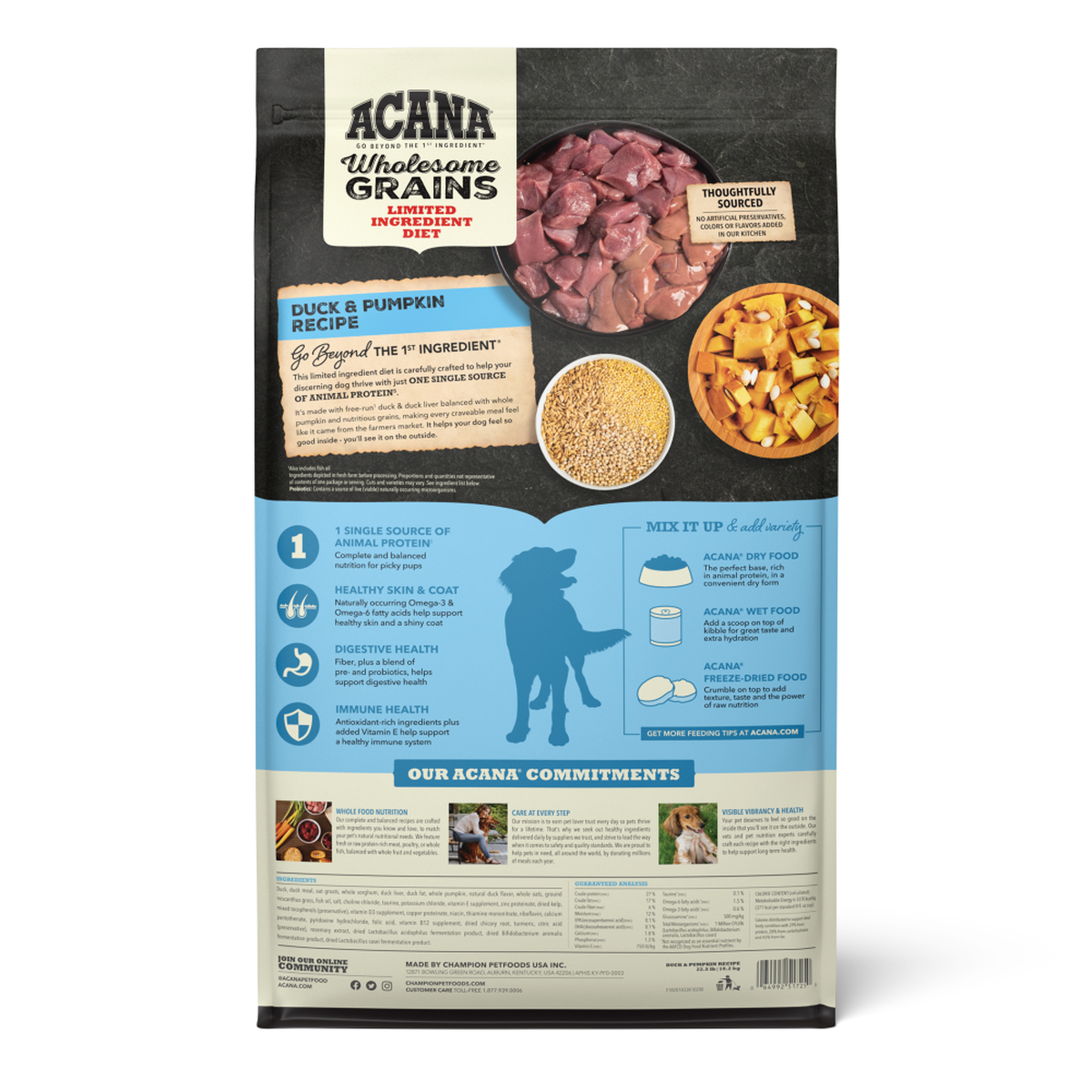 Duck and pumpkin dog food top